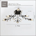 Crystal Ceiling Chandelier LED Fixture Lights for Living Room Bedroom by Samsarah Lighting