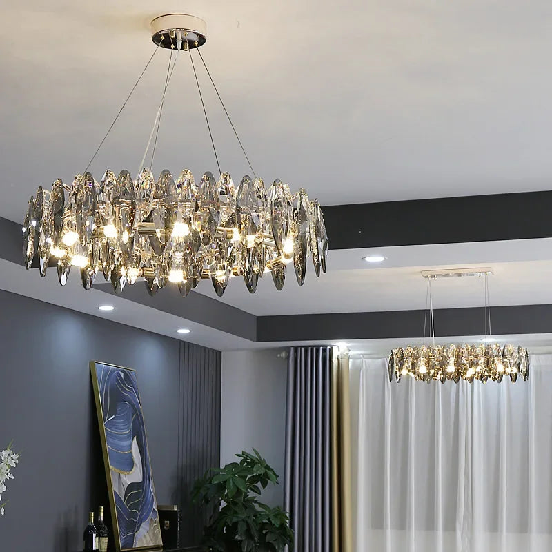 Luxury Diamond Crystal Chandelier for Dinning and Living Room Decor