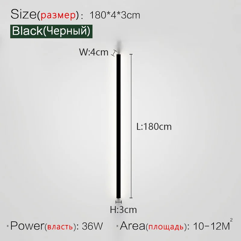 Long Strip Wall Lamp: Minimalist Luxe Ceiling Light for Living Room, Bedroom, Aisle