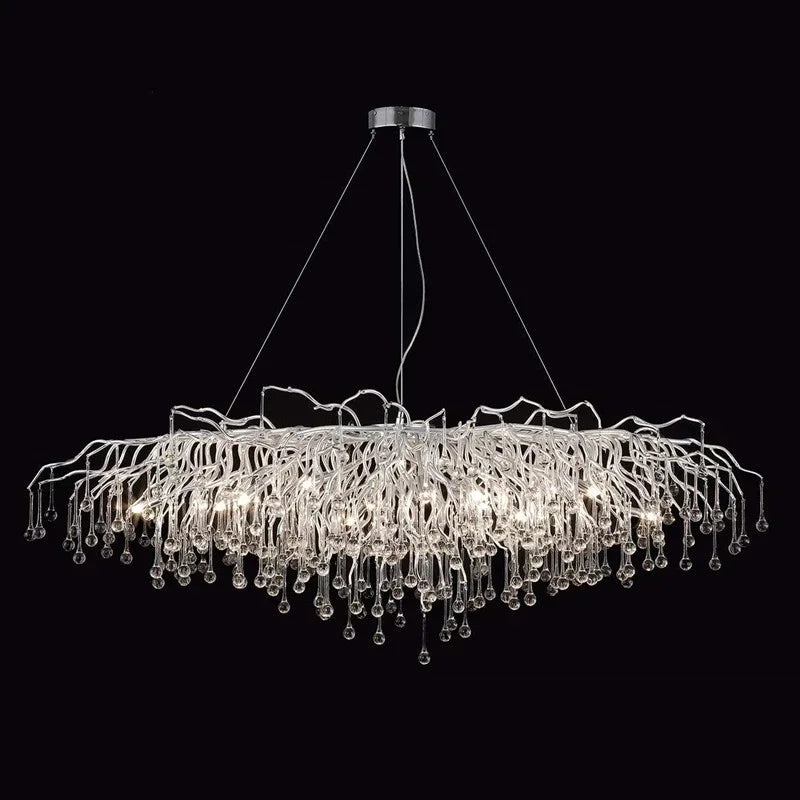 Modern Gold Chrome Crystal Chandelier Ceiling Pendant Light Fixtures