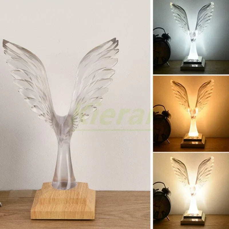Crystal Eagle LED Table Lamp for Bedroom Study and Living Room