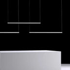 Minimalist Long Strip LED Chandelier for Office, Dining Room, and Bar