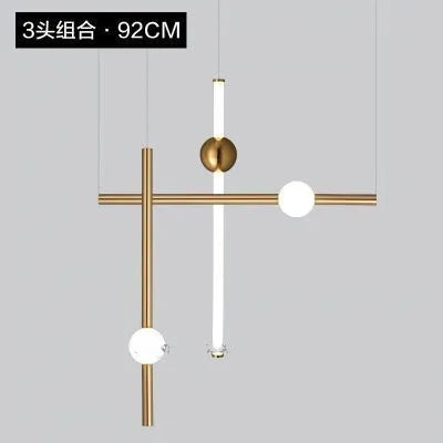Modern Wand LED Pendant Light for Bedside Living Room, Hotel Hall Decor