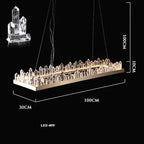 LED Crystal Pendant Chandelier for Living Room Dining Bedroom Hall Decor
