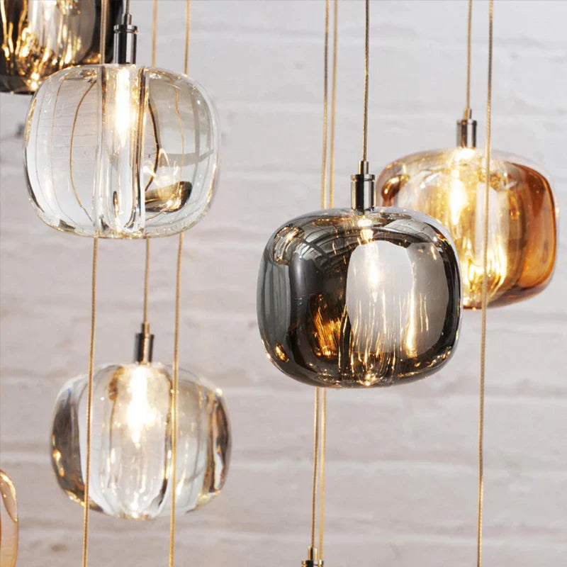 Crystal LED Chandelier: Modern Living Room Suspension Light for Home Decoration