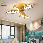 Golden Dragon LED Ceiling Lamp for Bedroom, Study, and Restaurant