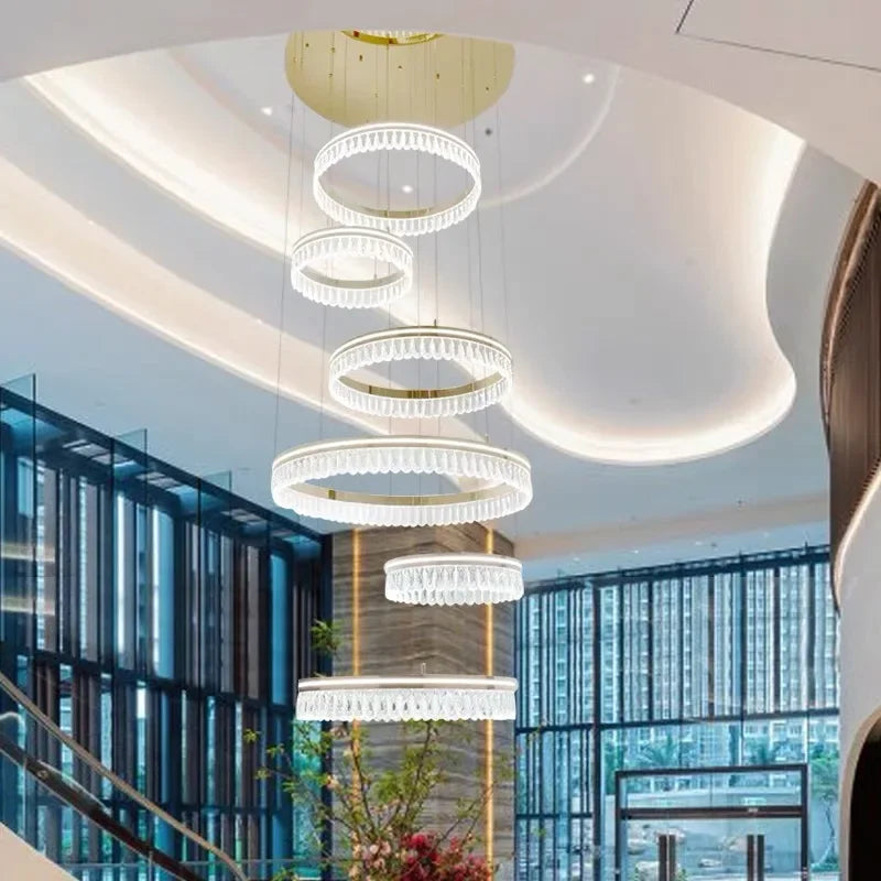 2024 Modern Crystal LED Chandelier for Living & Dining Room Decor