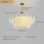 Feather Pendant Chandelier for Luxe Ceiling Decor in French Loft Style