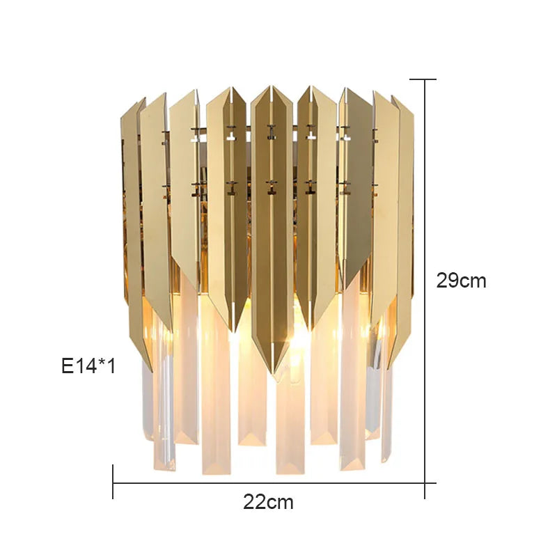 Crystal Wall Lamp: Wireless Charging Light for Bedroom, Aisle, Staircase