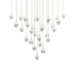 Petals G9 LED Pendant Light: Modern Ceramics Lustre for Hotel Lobby, Villa, Living Room, Stairs