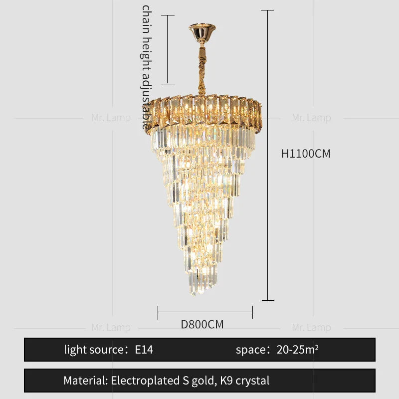 Amber Crystal Chandelier for Luxurious Living Spaces