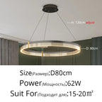 Modern Acrylic Circle Chandelier Pendant Lights for Indoor Living Room Decor