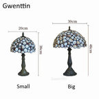 Stained Glass Shell Tiffany Table Lamp for Home Bedroom Lighting Fixtures