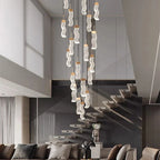 Crystal Chandelier Stair Pendant Lamp Living Room Pendant Lights Interior Lighting