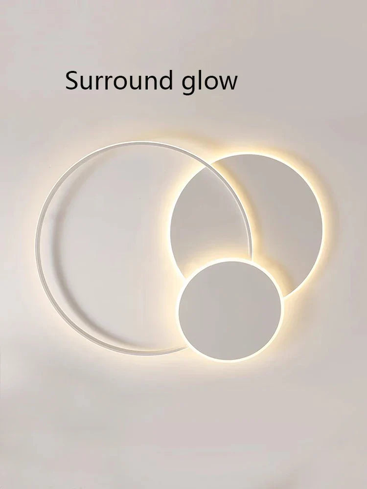 Circles LED Ceiling Lights Modern Minimalism Dimmable Bedroom Lamp Fixtures