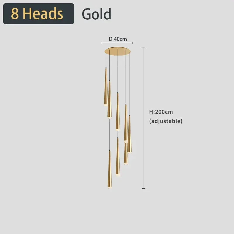 Luxury Loft Chandeliers for Living Room Decoraction