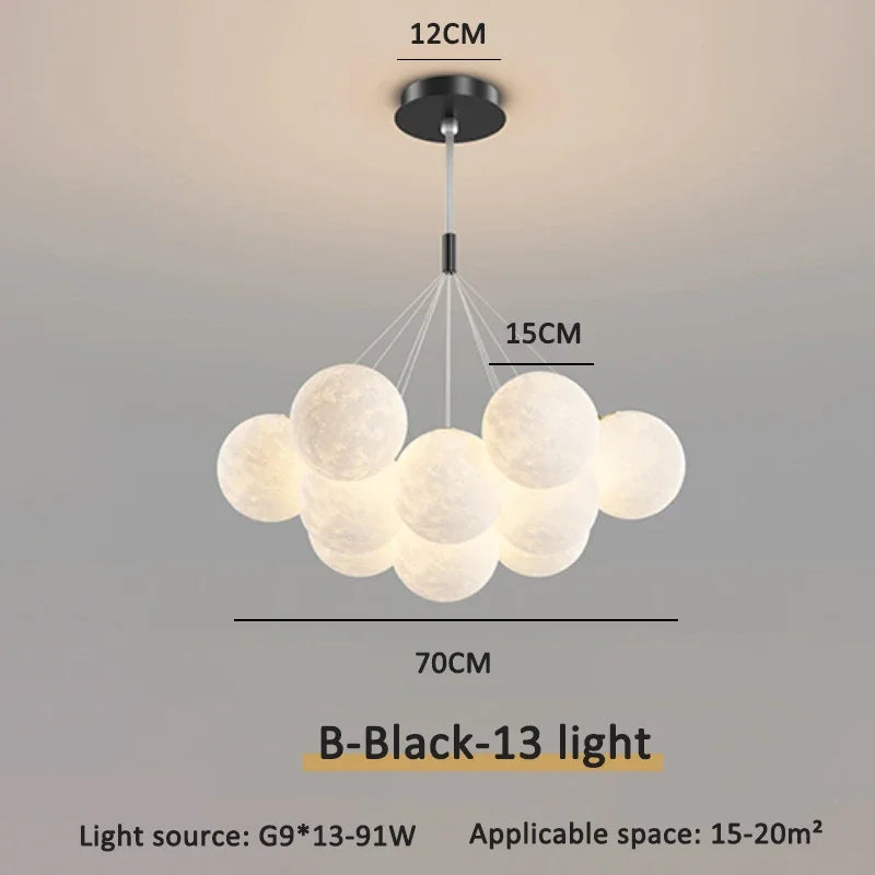 Bubble Ball LED Pendant Lights: Modern Chandelier for Living Dining Bedroom Office Decor