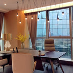 Geometric Pendant Lamp Modern Simple Lights Decoration Vintage Kitchen Coffe