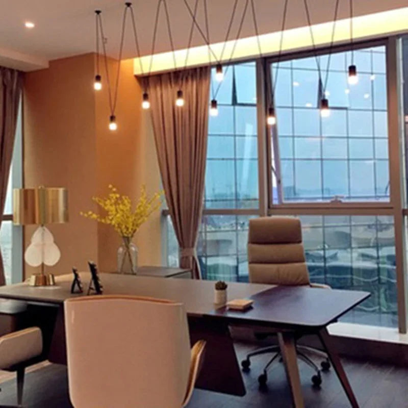 Geometric Pendant Lamp Modern Simple Lights Decoration Vintage Kitchen Coffe