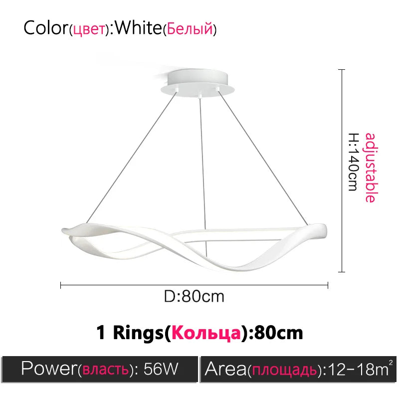 Minimalist Modern LED Chandelier for Living Room - Creative Nordic Hall Lamps