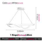 Modern LED Living Room Chandelier Creative Nordic Hall Lamps