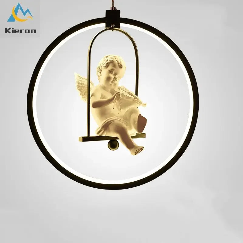 Nordic Angel LED Chandelier for Bedroom Dining Living Room Decor