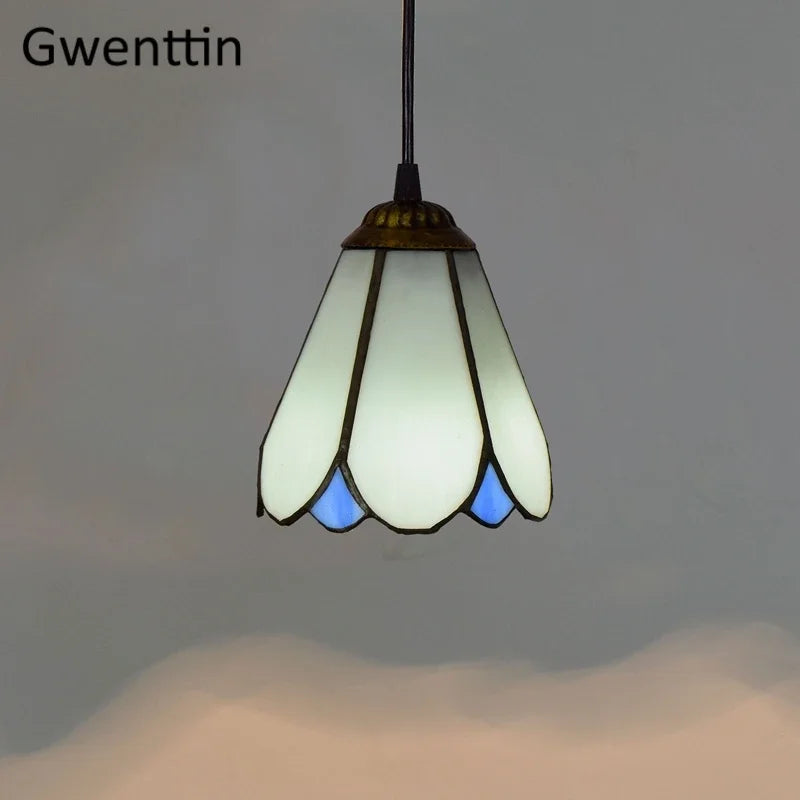 Tiffany Pendant Lights: Stained Glass Hanging Lamp for Mediterranean Loft Home Decor