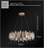 Luxury Diamond Crystal Chandelier for Dinning and Living Room Decor