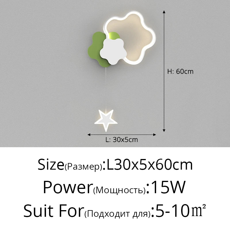 Nordic LED Wall Light Bedroom Lamp Modern Interior Sconce Luster Fixture