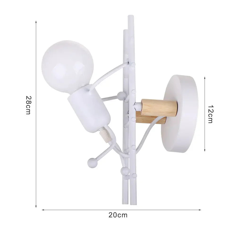 Industrial LED Wall Sconce Iron Bedside Lamp Retro Loft Indoor Lighting