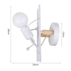 Industrial LED Wall Sconce Iron Bedside Lamp Retro Loft Indoor Lighting