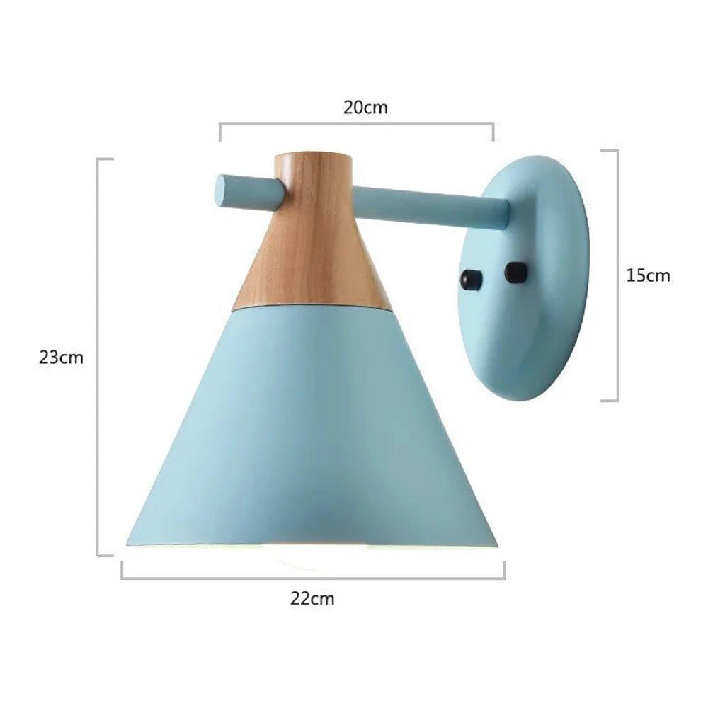 Nordic Iron Art Wall Sconce Shade with E27 Base for Modern Living Spaces