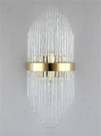 Black Gold Crystal Wall Lights Modern LED Sconce for Bedroom Living Room