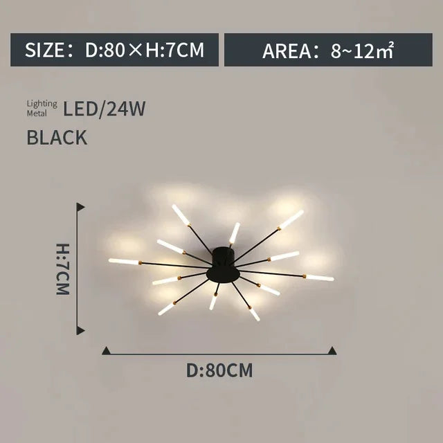 LED Indoor Ceiling Light: Modern Art Luster for Bedroom Hall Living Kids Room