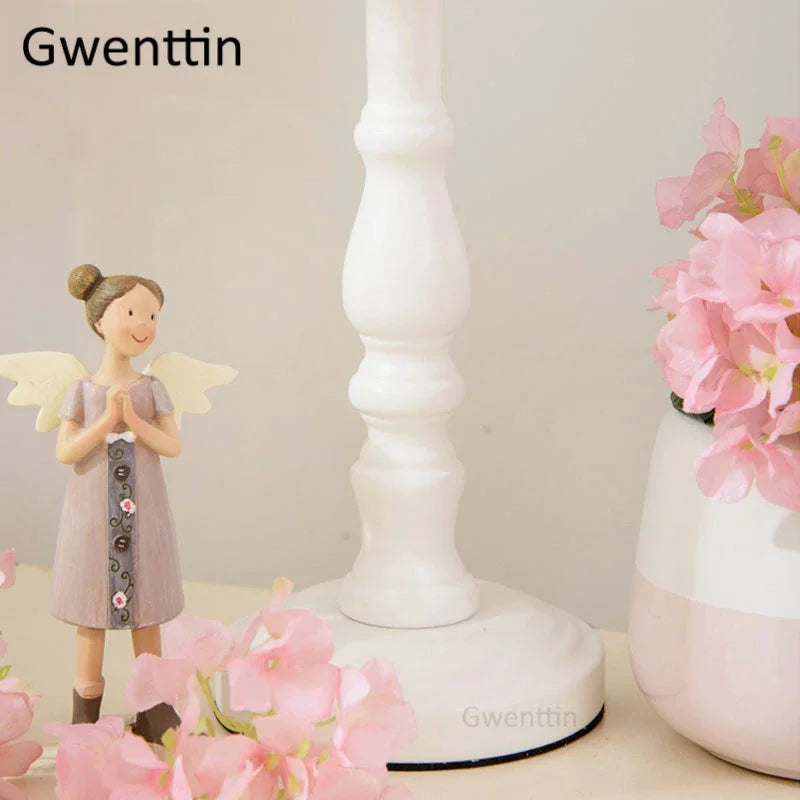 Korean Lace Princess Table Lamp for Kids Room, Bedroom, Bedside - Modern Light