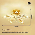 Crystal Ceiling Chandelier LED Light Fixture for Living Room Bedroom Kitchen