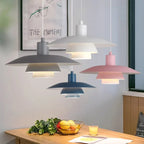 Metal Umbrellas LED Pendant Light: Modern Gradient Colourful UFO Design