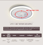 Modern White Ceiling Fan Light 120W LED Remote Control Dimmable Chandelier Fan