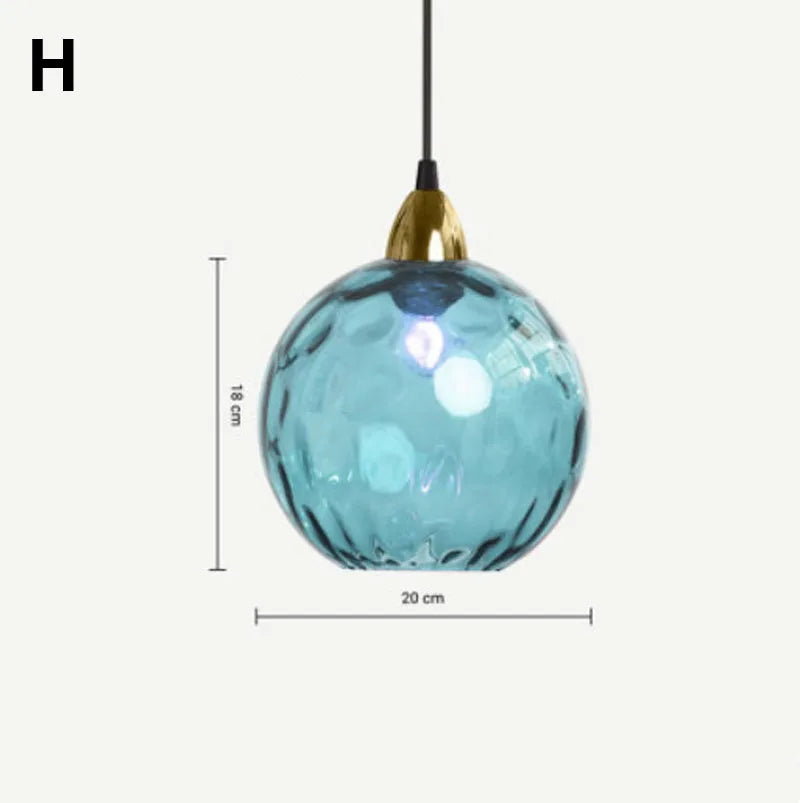 Glass Ball Lustre Pendant Lights - Modern Nordic Design for Kitchen, Bedroom, or Restaurant