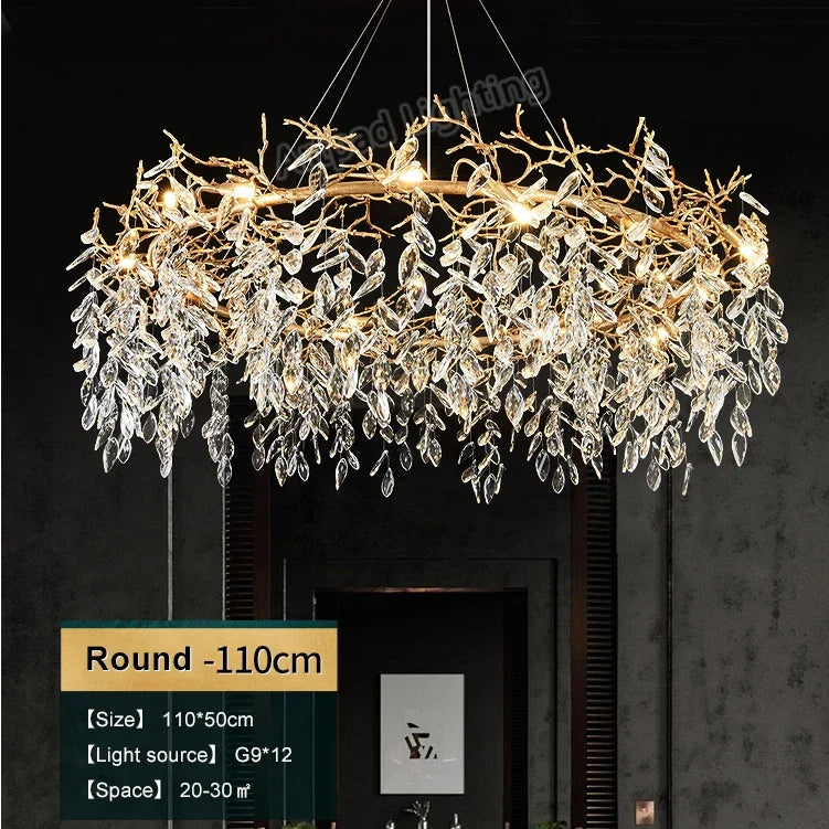 Modern Luxury Crystal Led Chandelier for Dining Living Room Hotel Hall