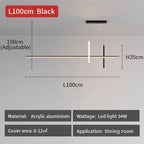 Minimalist LED Pendant Lamps: Dimmable Creative Design for Dining Room, Bar Chandelier