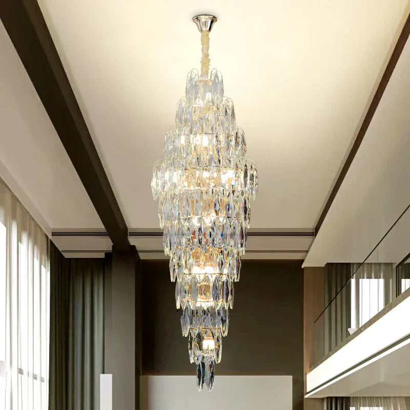 Crystal Chandelier for Luxe Modern European Villa Decor