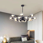 Glass Ball LED Chandelier for Bedroom and Dining Room