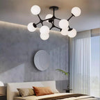 Glass Ball Ceiling Chandelier: Modern Lighting Fixture for Living Room Bedroom Center Table