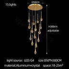 Crystal Bubble Chandelier: Modern Luxury Lighting for Home, Dining, Bedroom & Stairwell