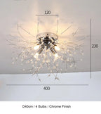 Dandelion Chandelier LED Pendant Lamp for Dining Room, Bedroom, Shops
