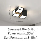 Square LED Chandeliers: Modern Home Indoor Lighting Fixtures for Living, Bedroom, Dining Room