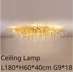 Gloss Light Luxury Crystal Ceiling Chandelier for Living Room & Dining Room