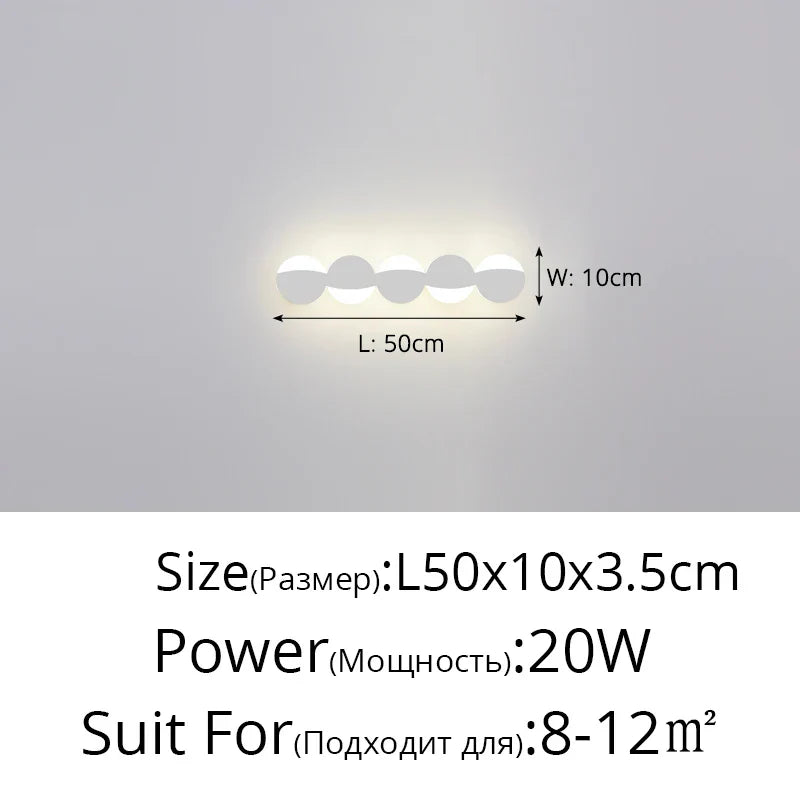 Spherical LED Wall Lamp for Bedroom and Living Room