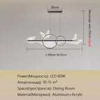 Butterfly Chandelier: Modern Minimalist Pendant Lamp for Dining Room, Study, Bar
